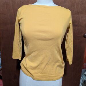 Talbots yellow 3/4 sleeve